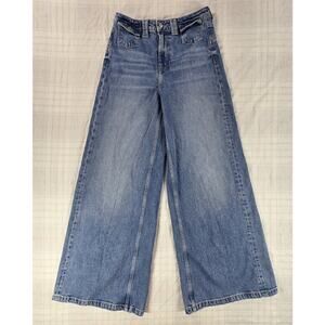 We The Free Kellee High-Rise Palazzo Wide Leg Jeans Light Wash Plaza Blue 28